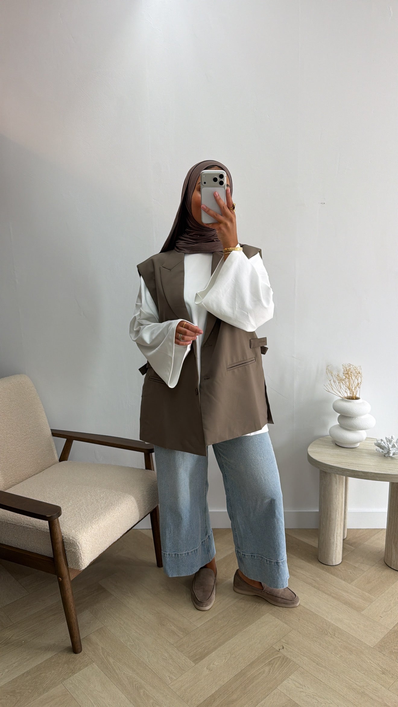 GILET TAUPE
