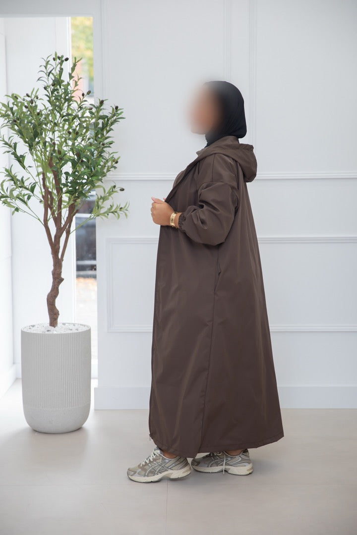 COAT CAPUCHON BROWN