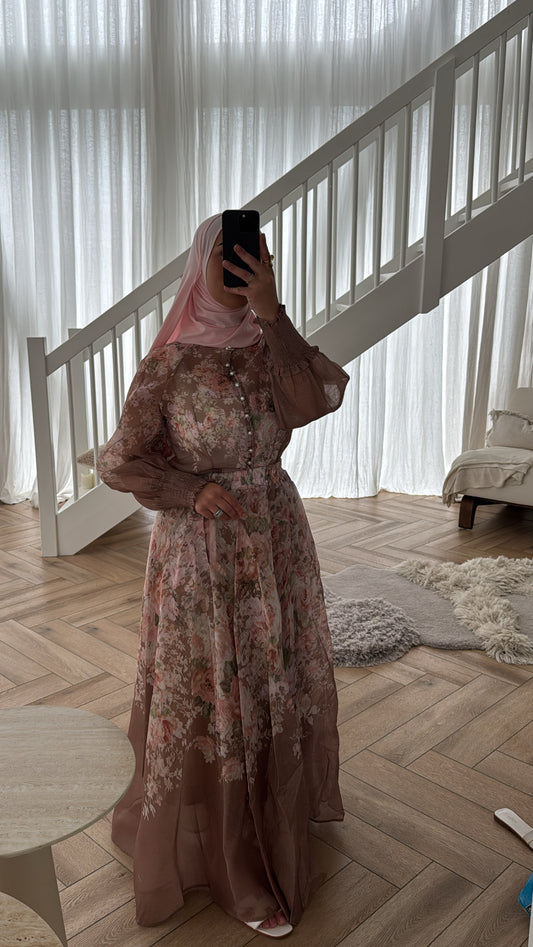 SKIRT SET PRINT TAUPE