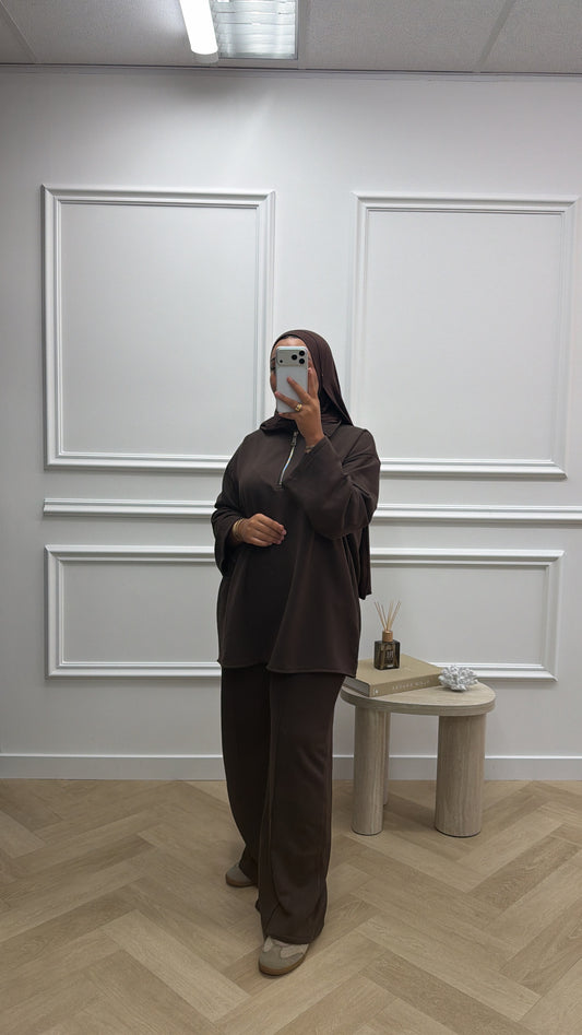 WOLLEN TRACKSUIT BROWN