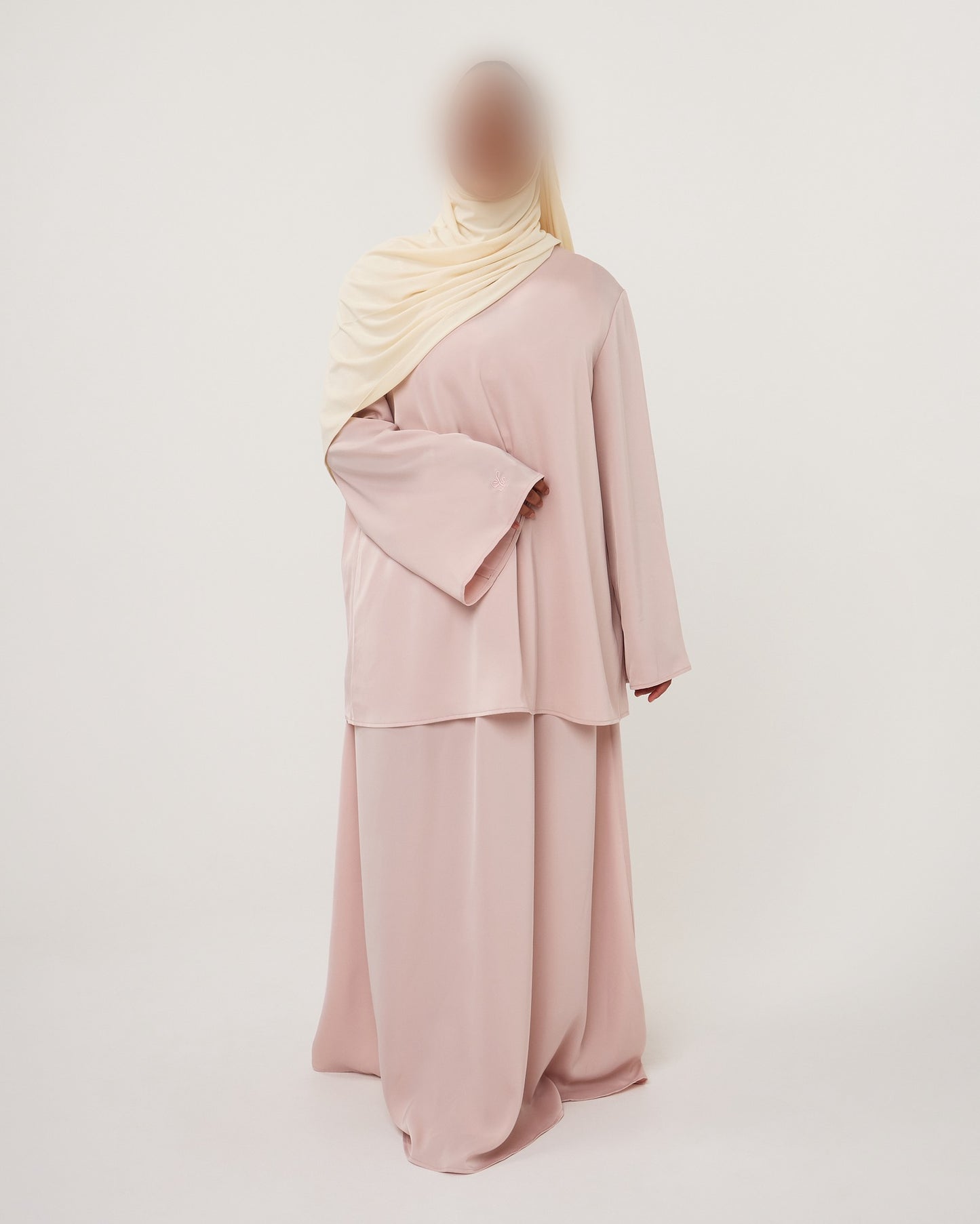 SATIN SKIRT SET BABYPINK