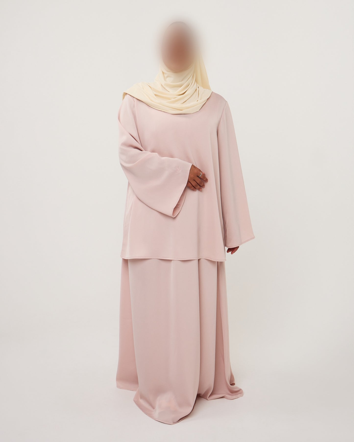 SATIN SKIRT SET BABYPINK