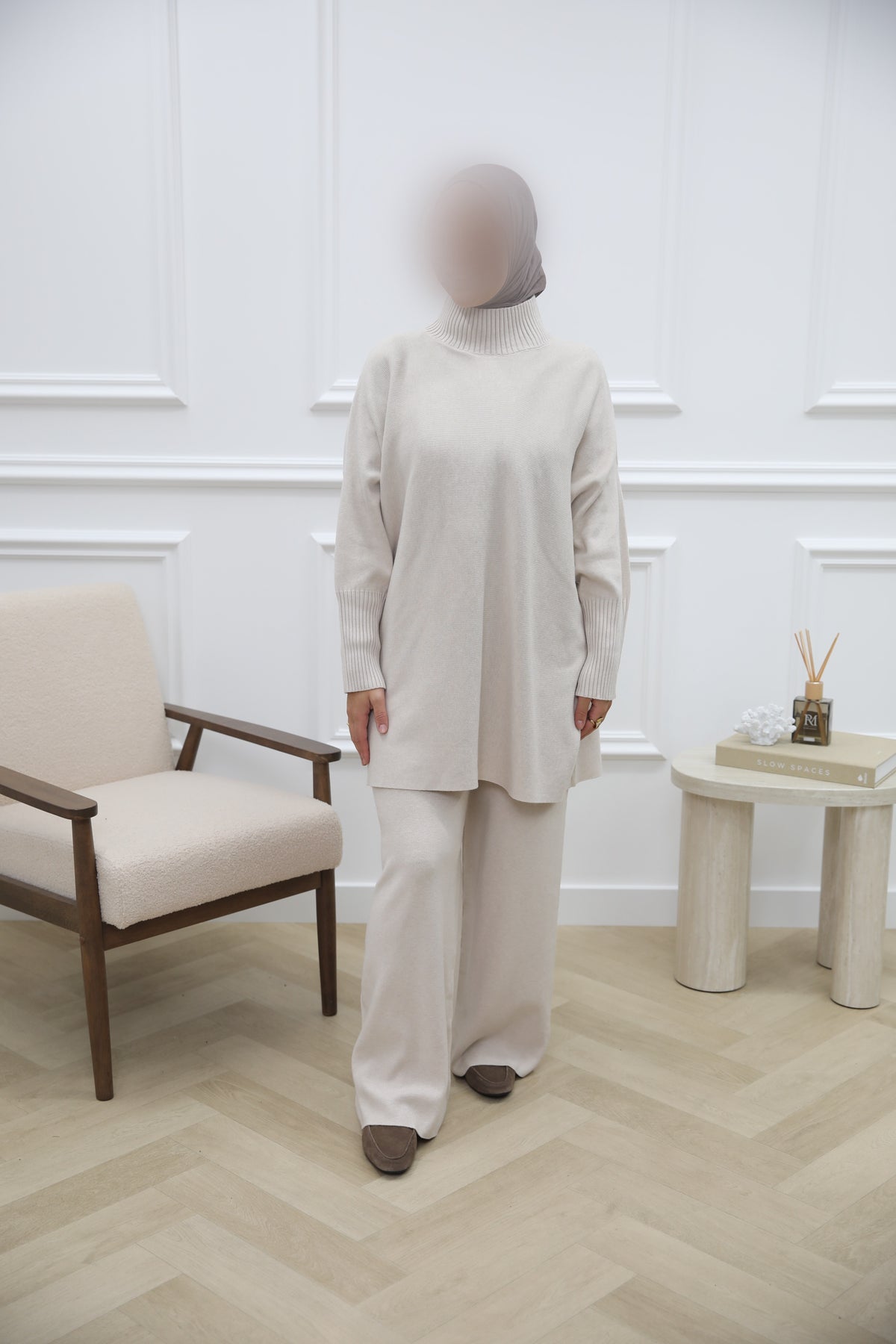COMFY TWINSET KOL BEIGE