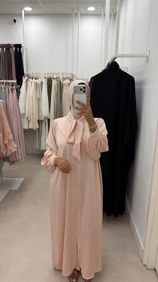 SATIN MIDI DRESS PINK