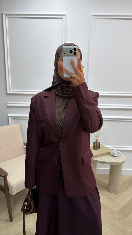 OVERSIZED BLAZER PLUM