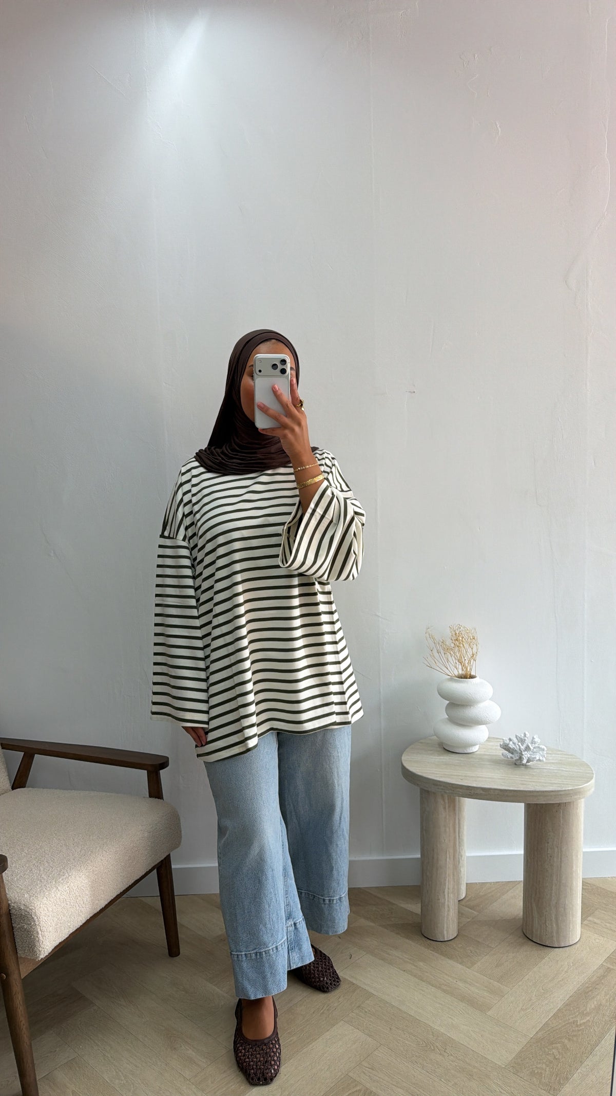 COTTON TOP STRIPE GREEN