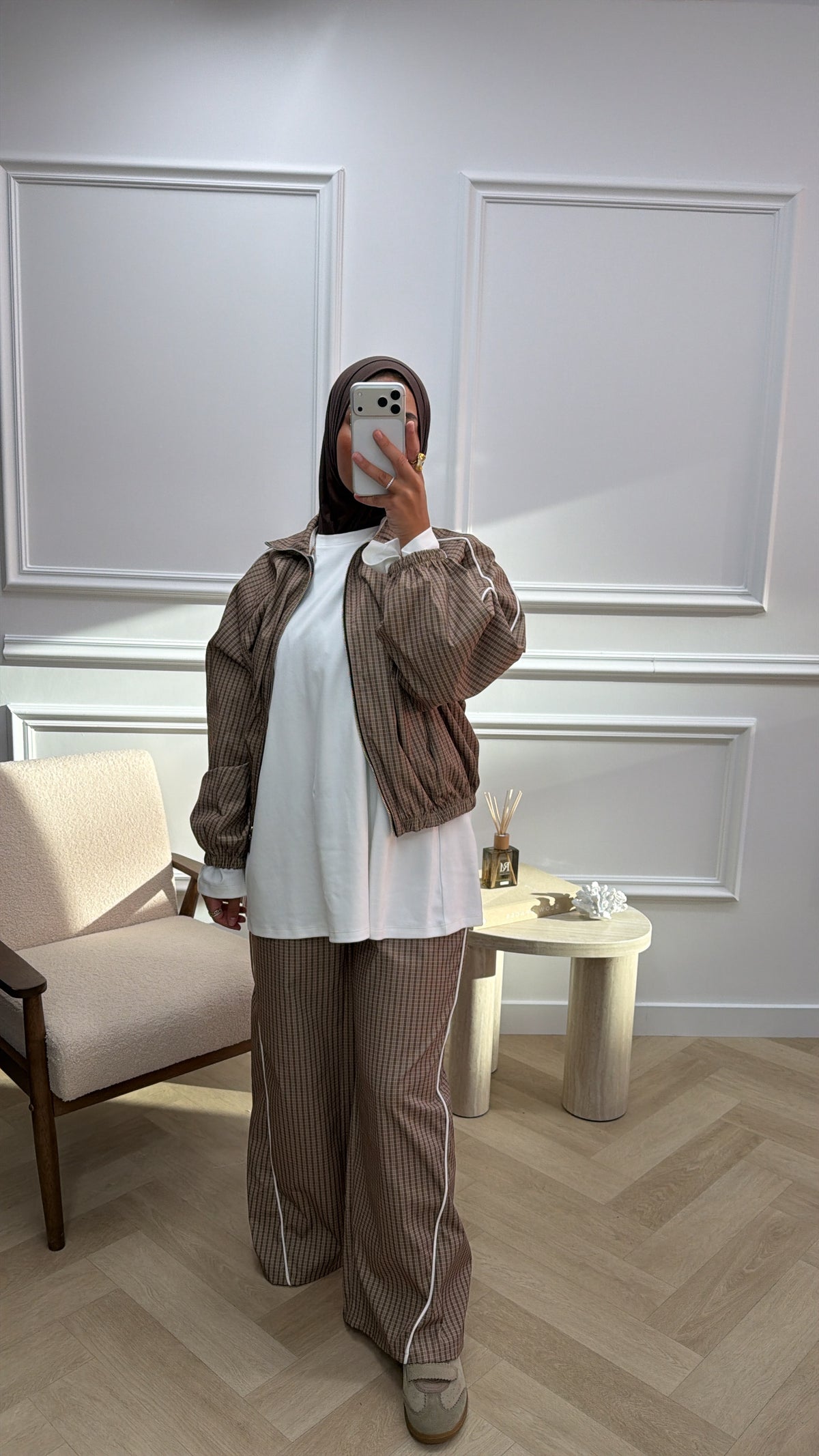 TRACK SUIT PRINT TAUPE