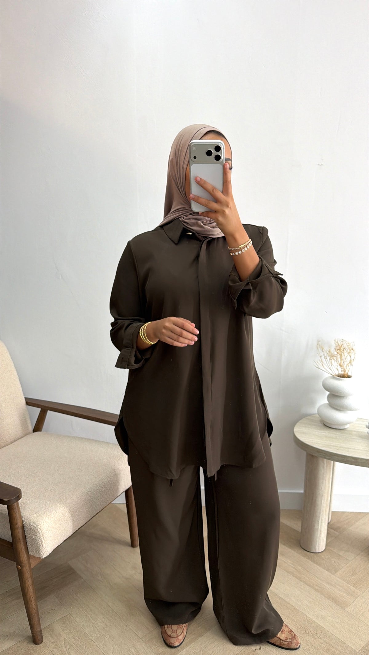 PREMIUM TWINSET BROWN