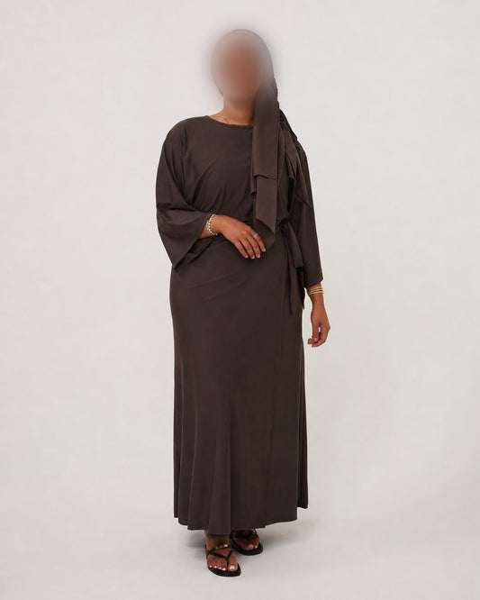 OVERSIZED BURKINI ROKSET DARKBROWN