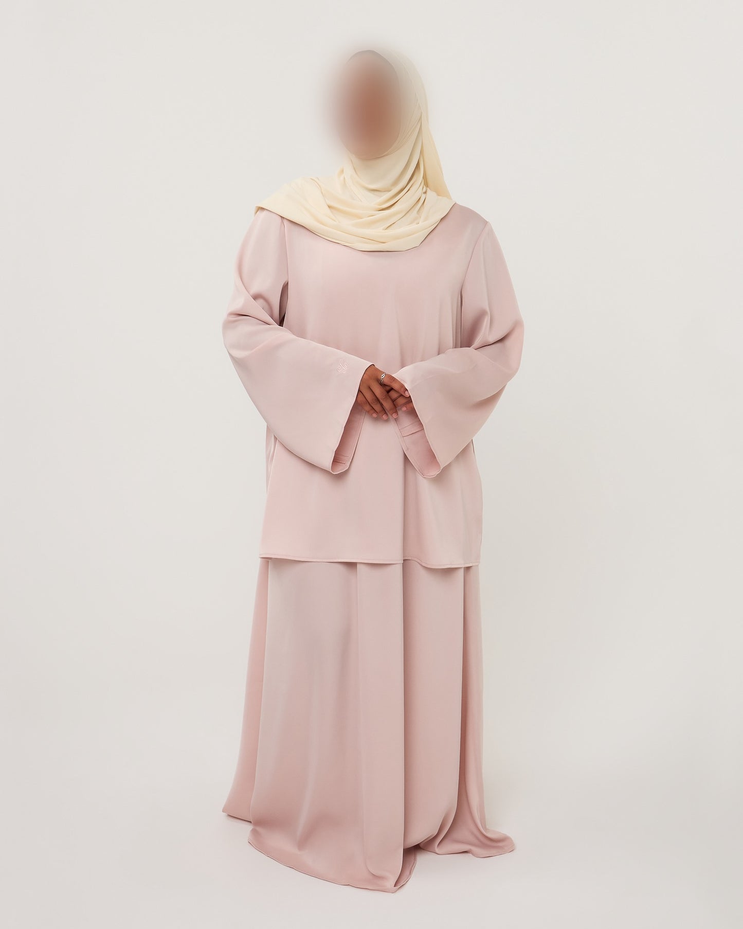 SATIN SKIRT SET BABYPINK