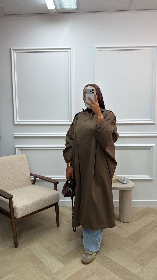 BAGGY COAT TAUPEBROWN