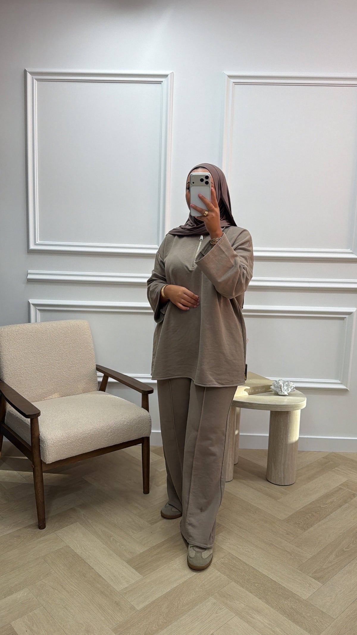 WOLLEN TRACKSUIT TAUPE