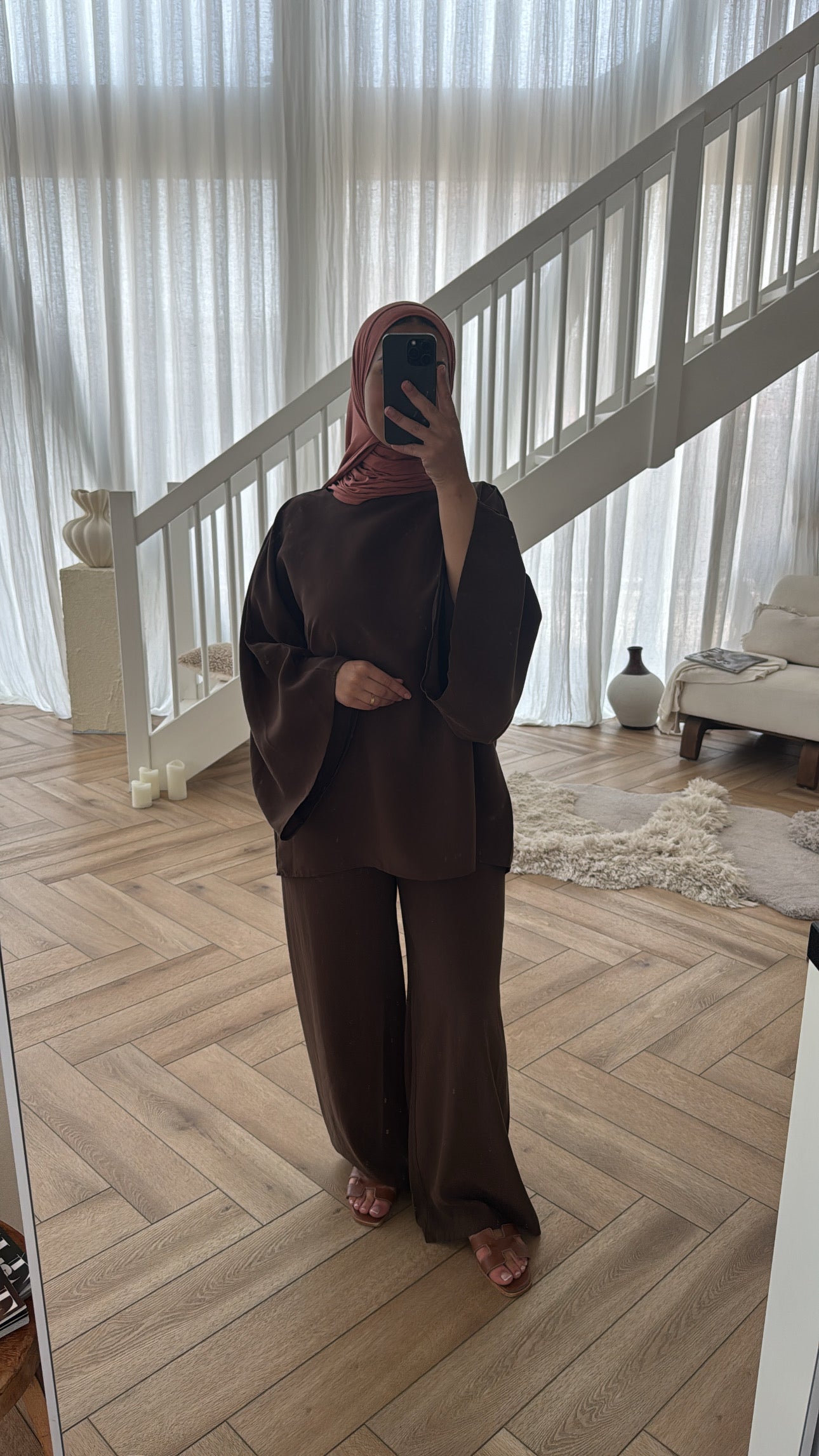 BROEKSET DARKBROWN