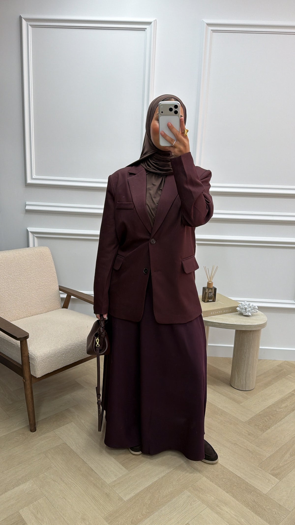 OVERSIZED BLAZER PLUM