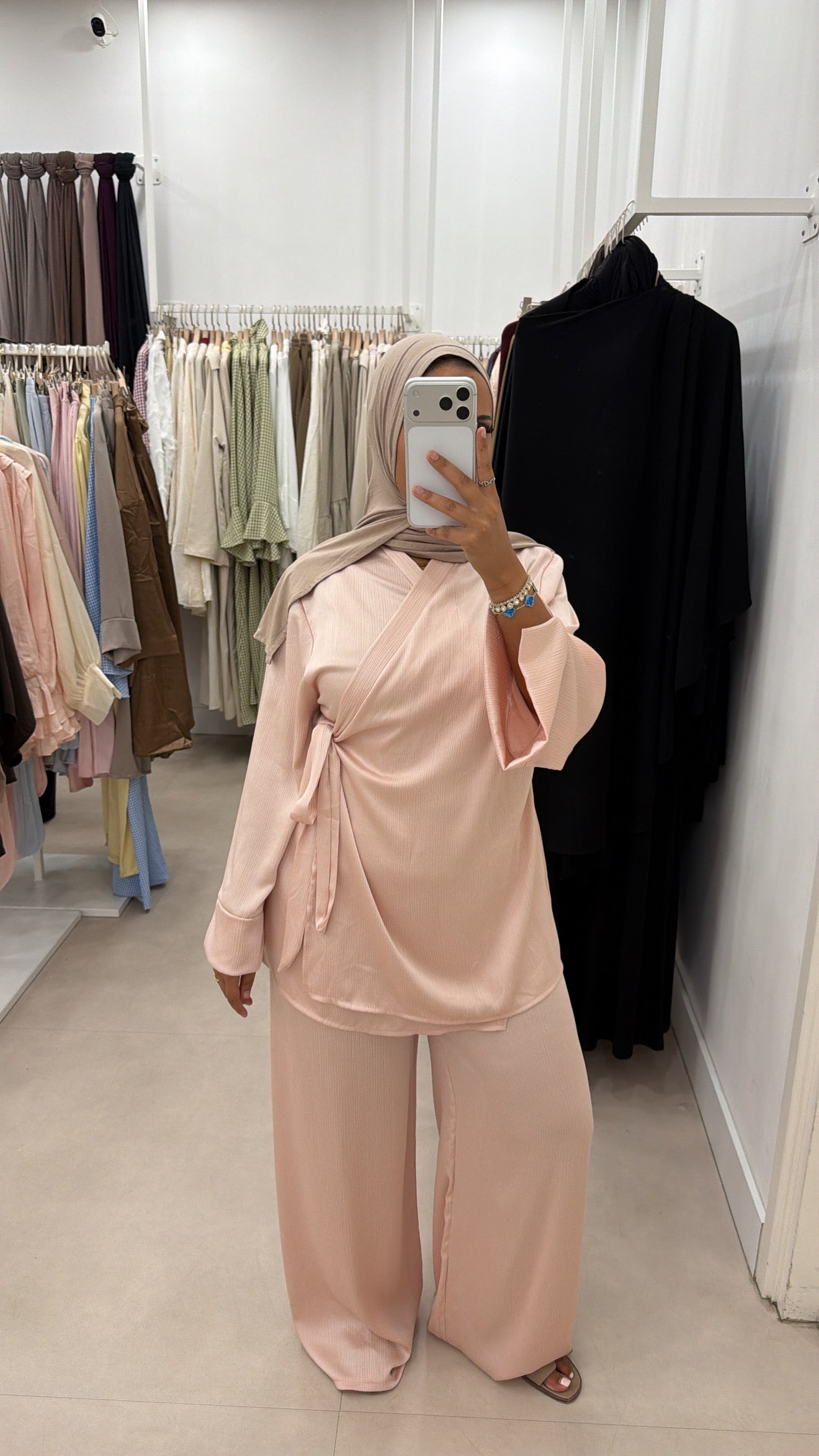 SATIN TWO PIECE SET PINK