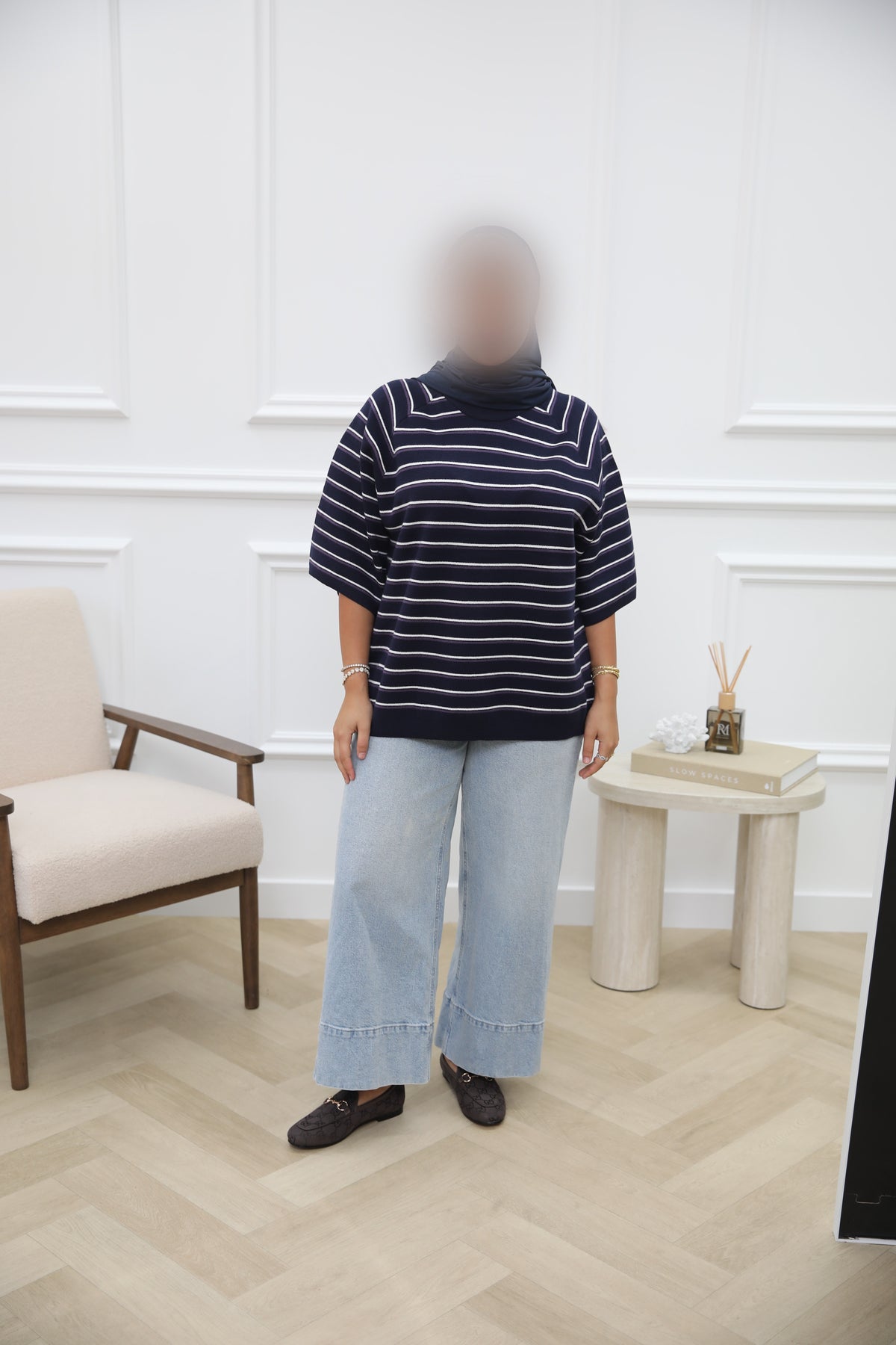 WOLLEN TOP OVERSIZED NAVY