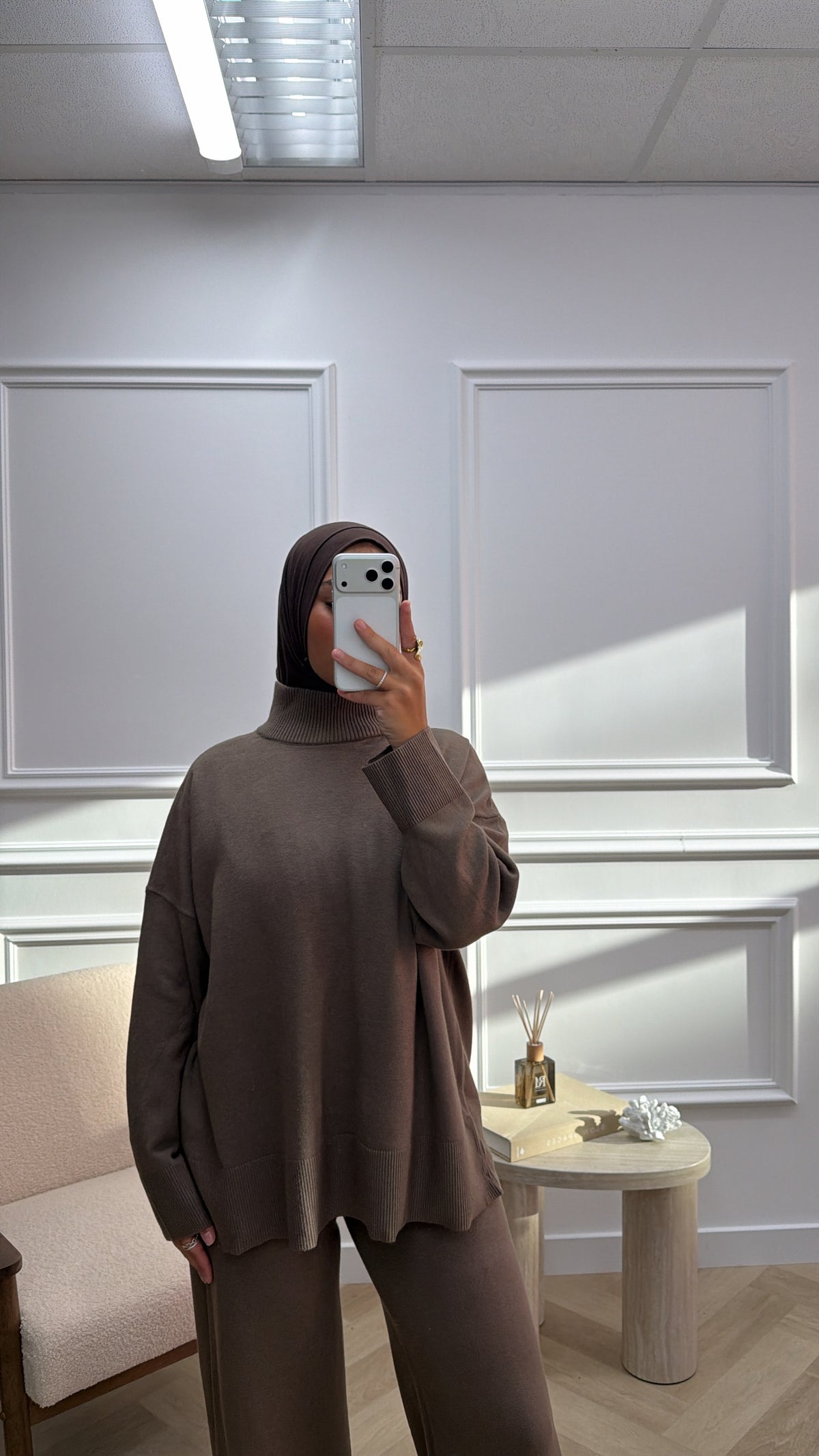 TWINSET MET KOL TAUPE