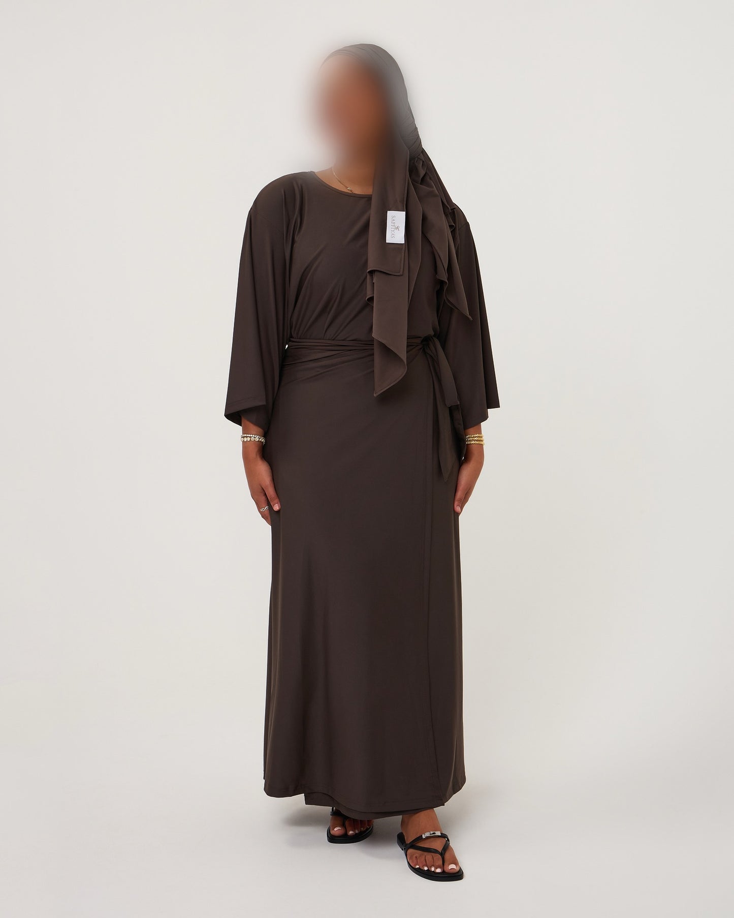 OVERSIZED BURKINI ROKSET DARKBROWN