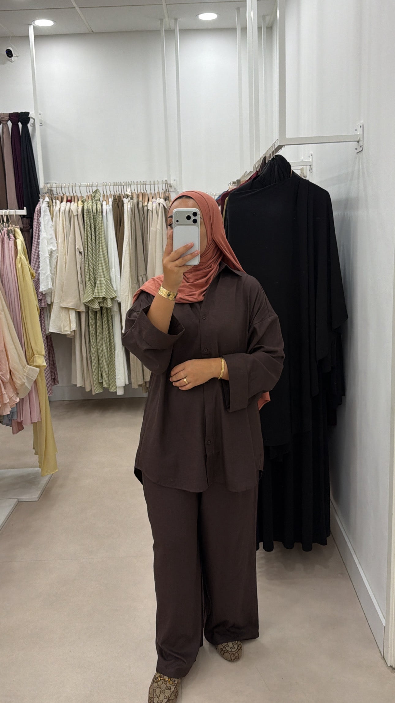 LINEN SET DARKBROWN