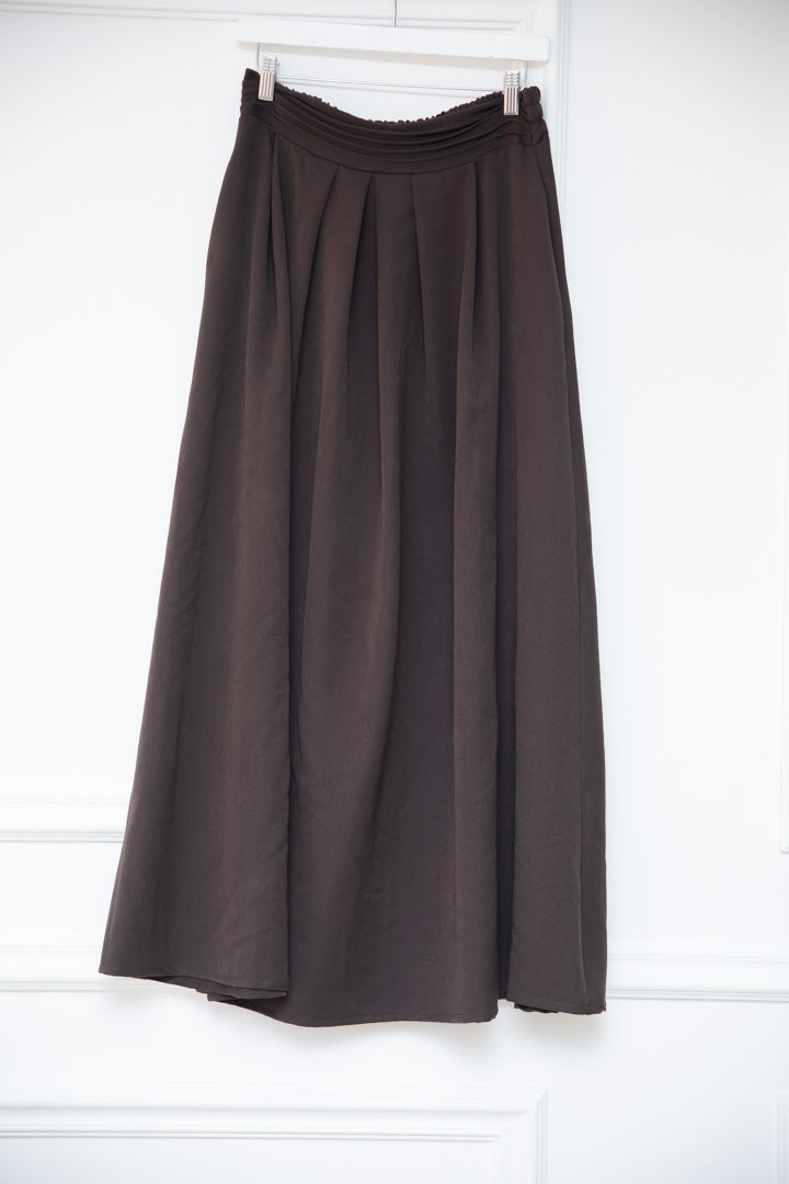 MAXI SKIRT DARKBROWN