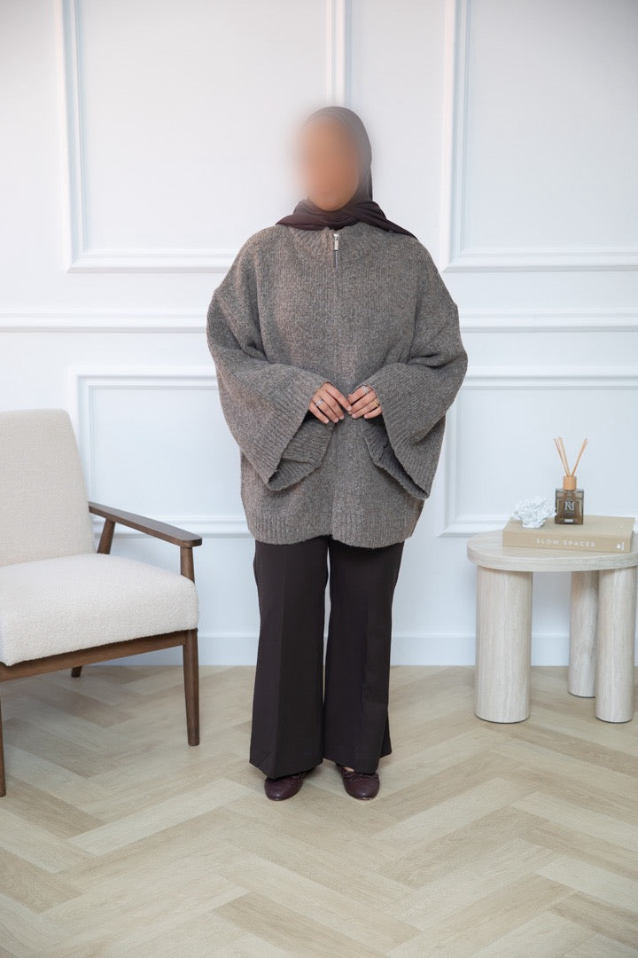 OVERSIZED VEST TAUPE