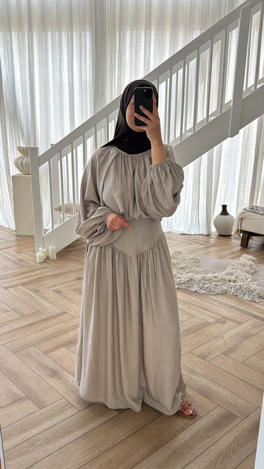 SKIRT SET TAUPE
