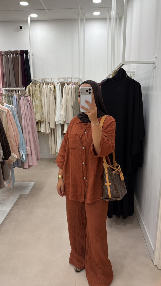 LINEN SET PUMPKIN