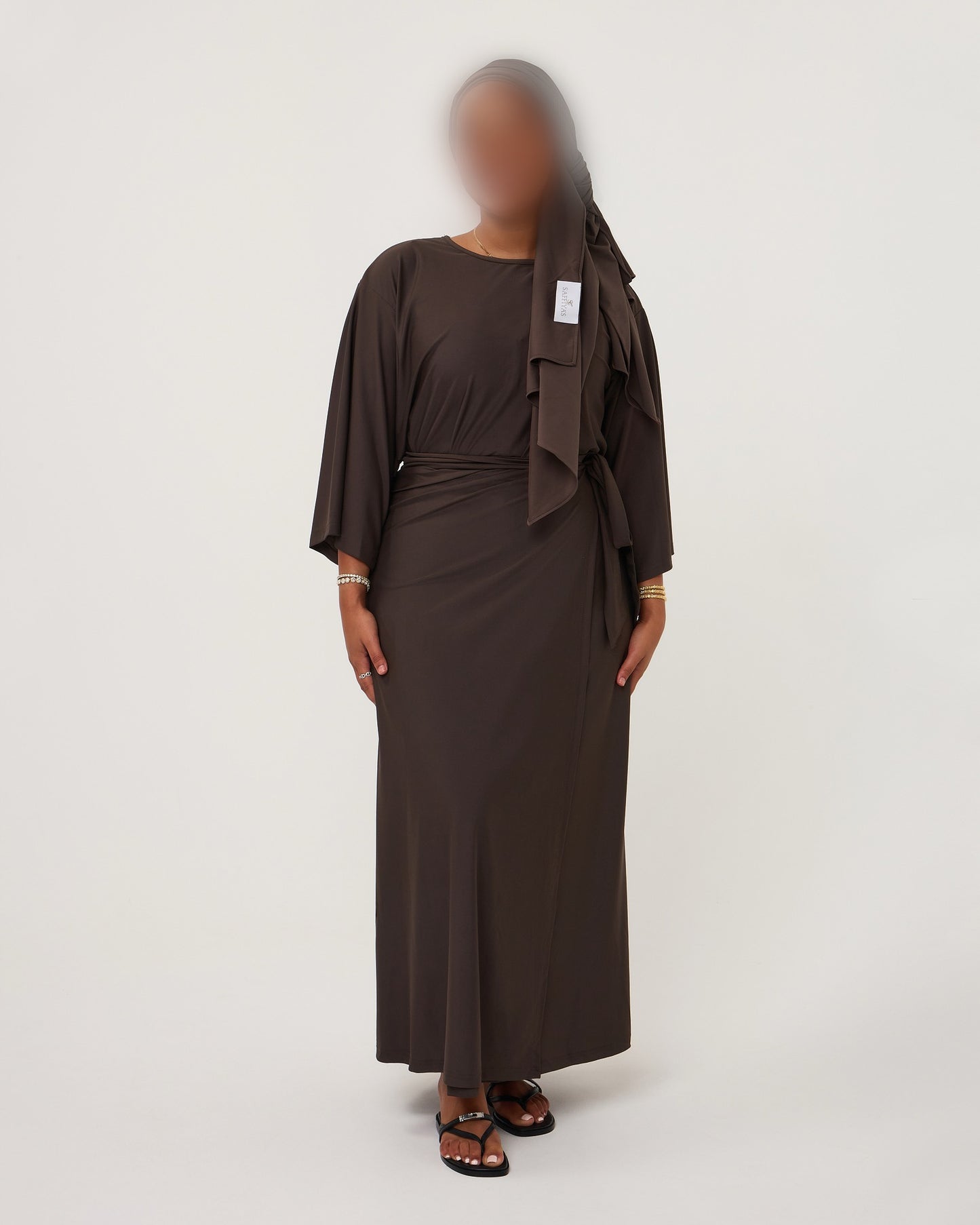 OVERSIZED BURKINI ROKSET DARKBROWN