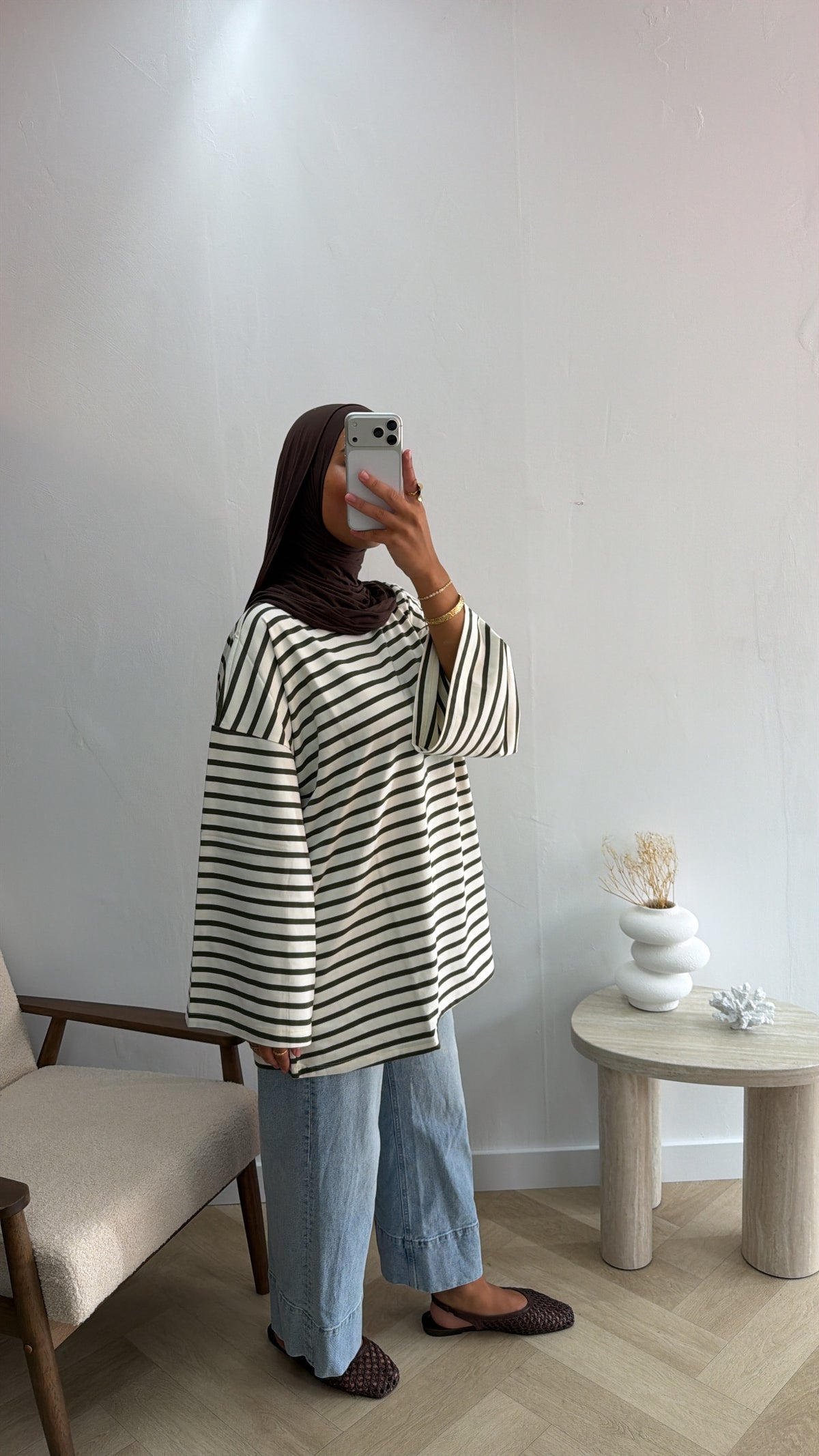 COTTON TOP STRIPE GREEN