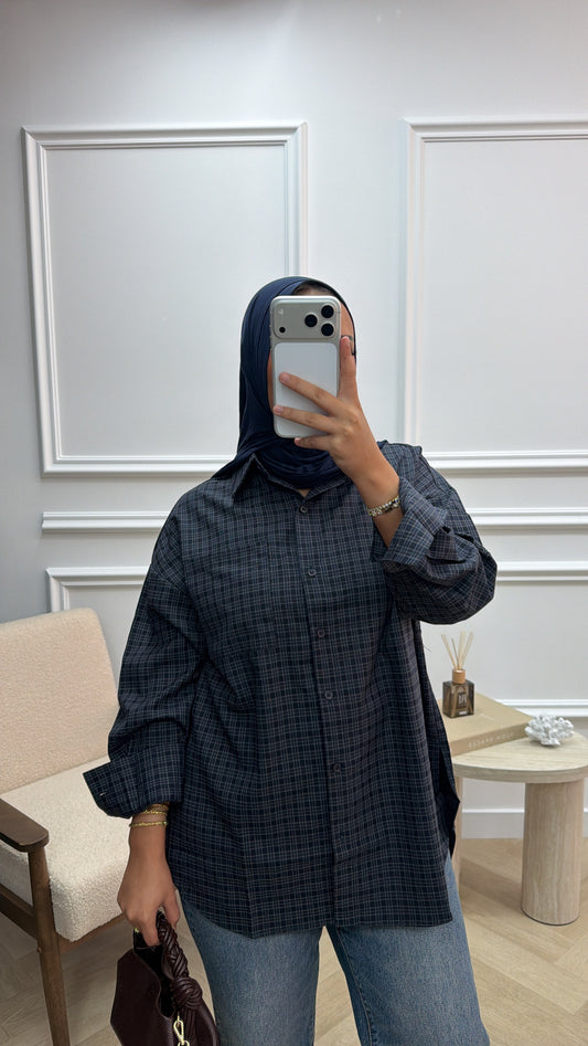 PRINT BLOUSE NAVY