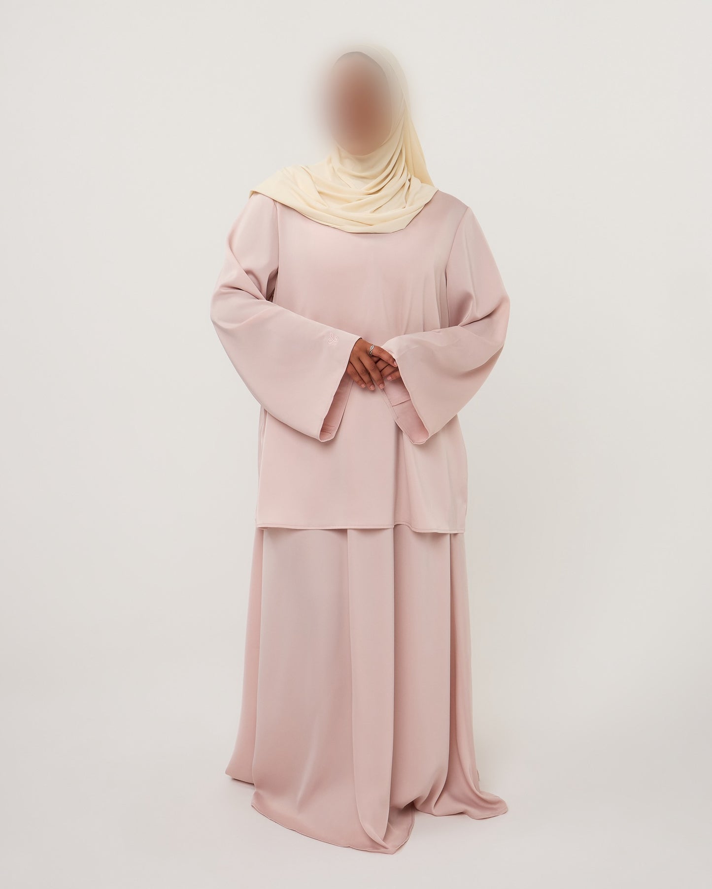 SATIN SKIRT SET BABYPINK