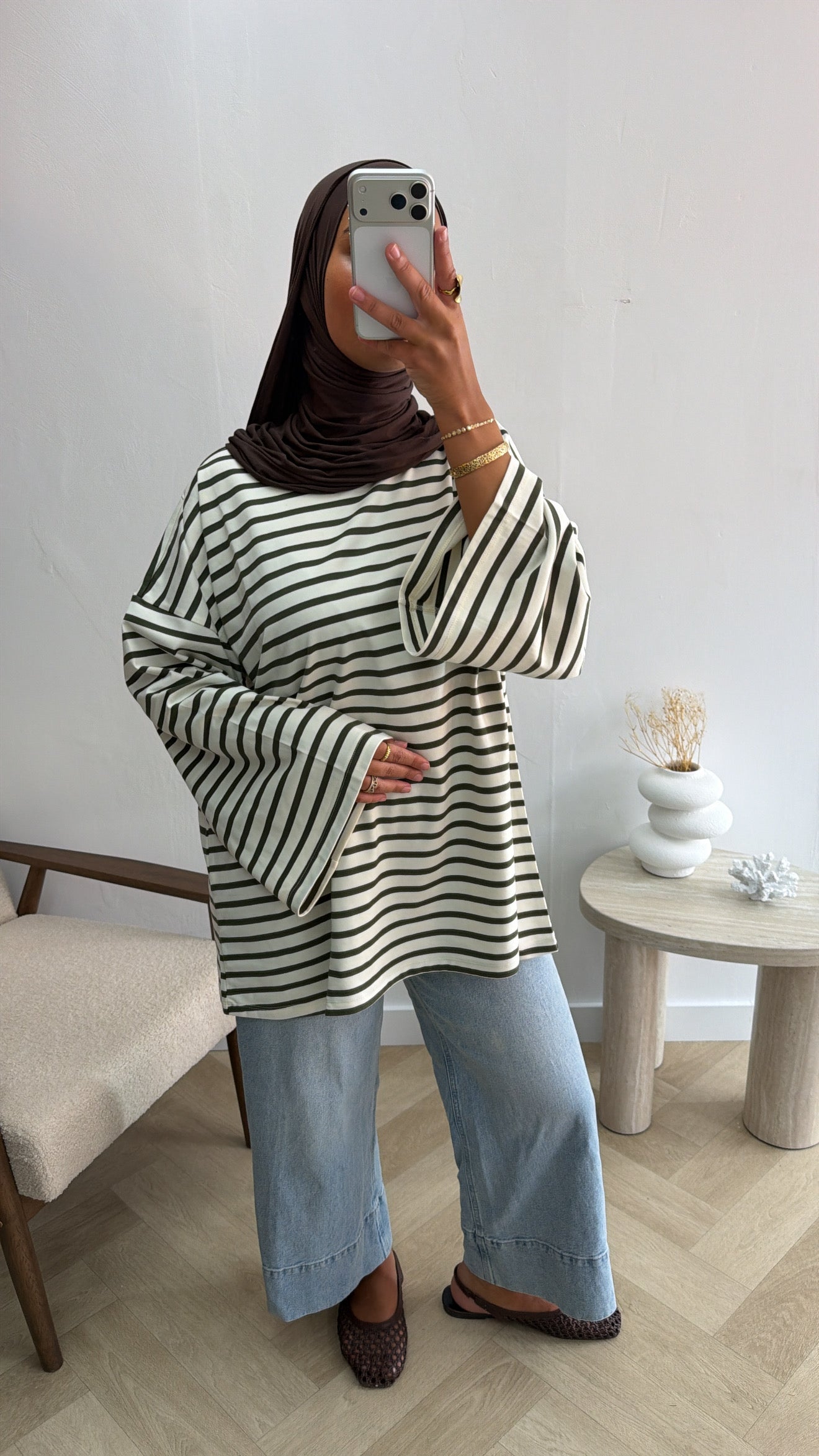 COTTON TOP STRIPE GREEN