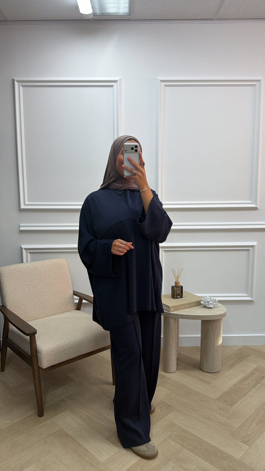 COMFY SET ZIPPER NAVY