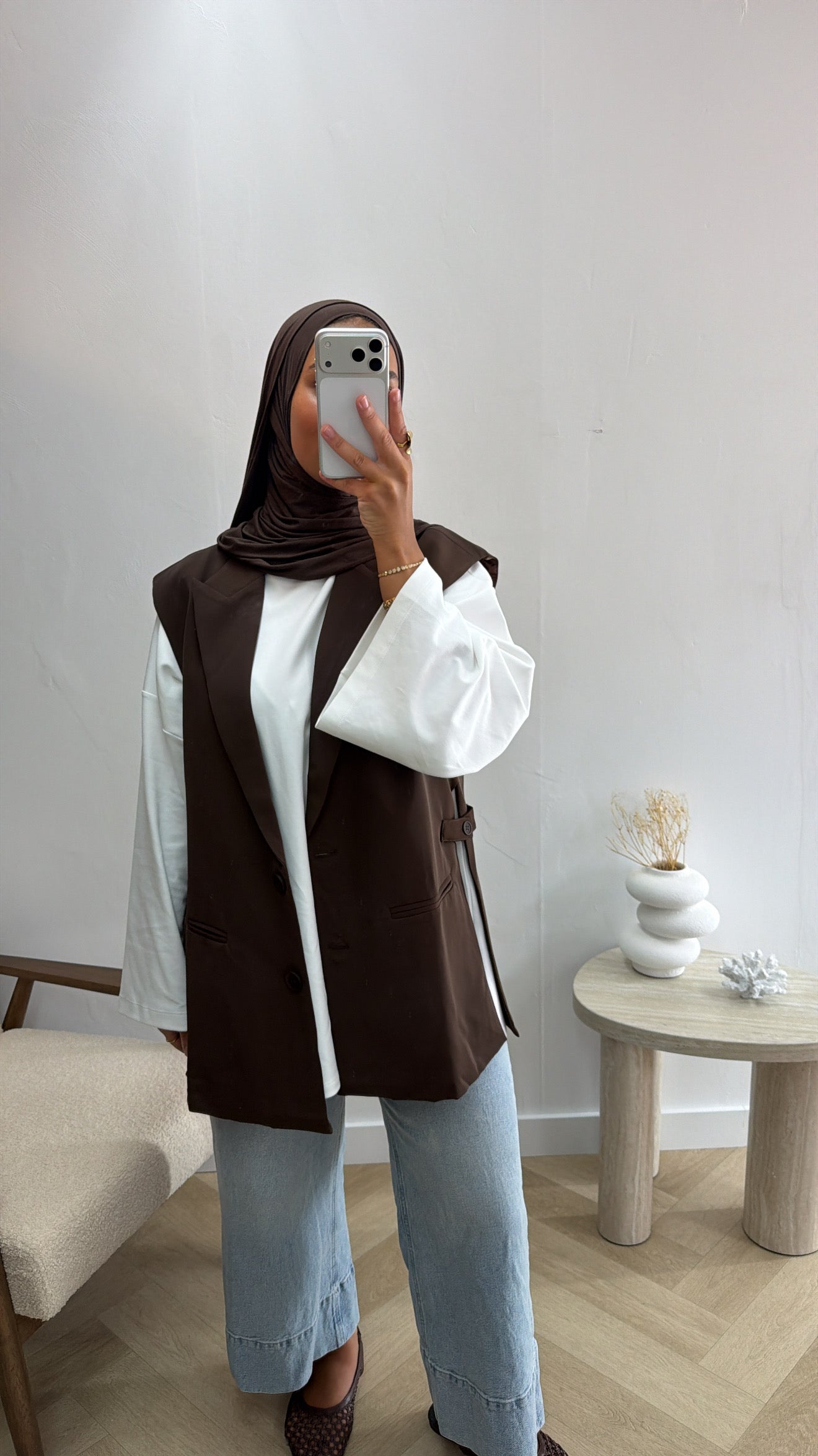 GILET DARKBROWN