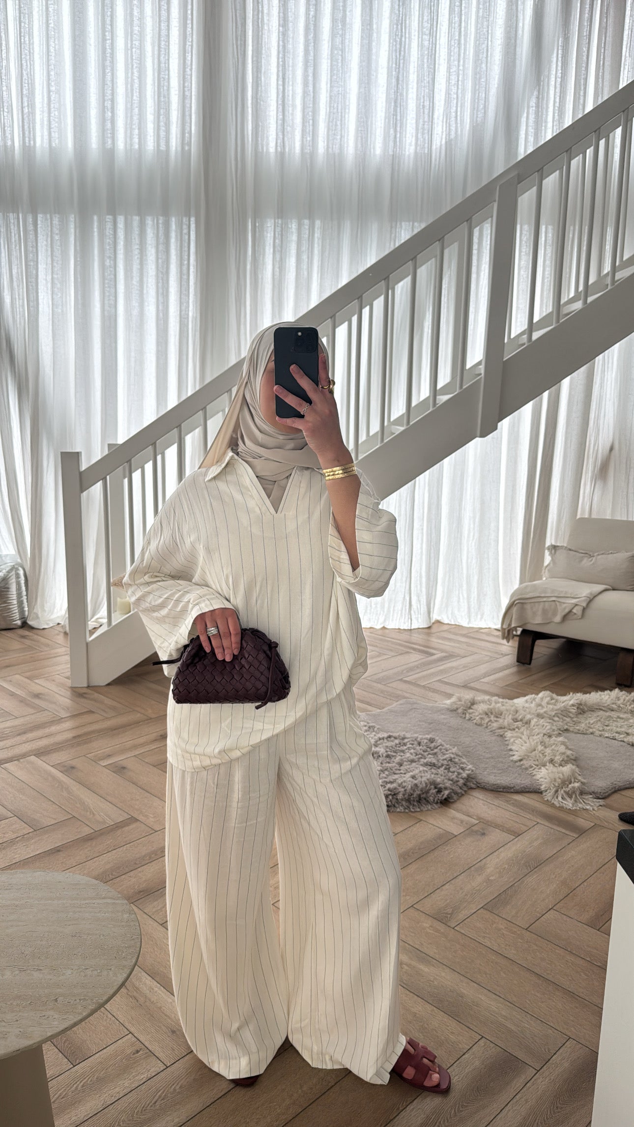 OVERSIZED LINEN SET OFFWHITE