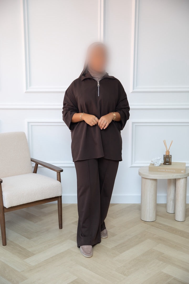 WOLLEN TRACKSUIT BROWN