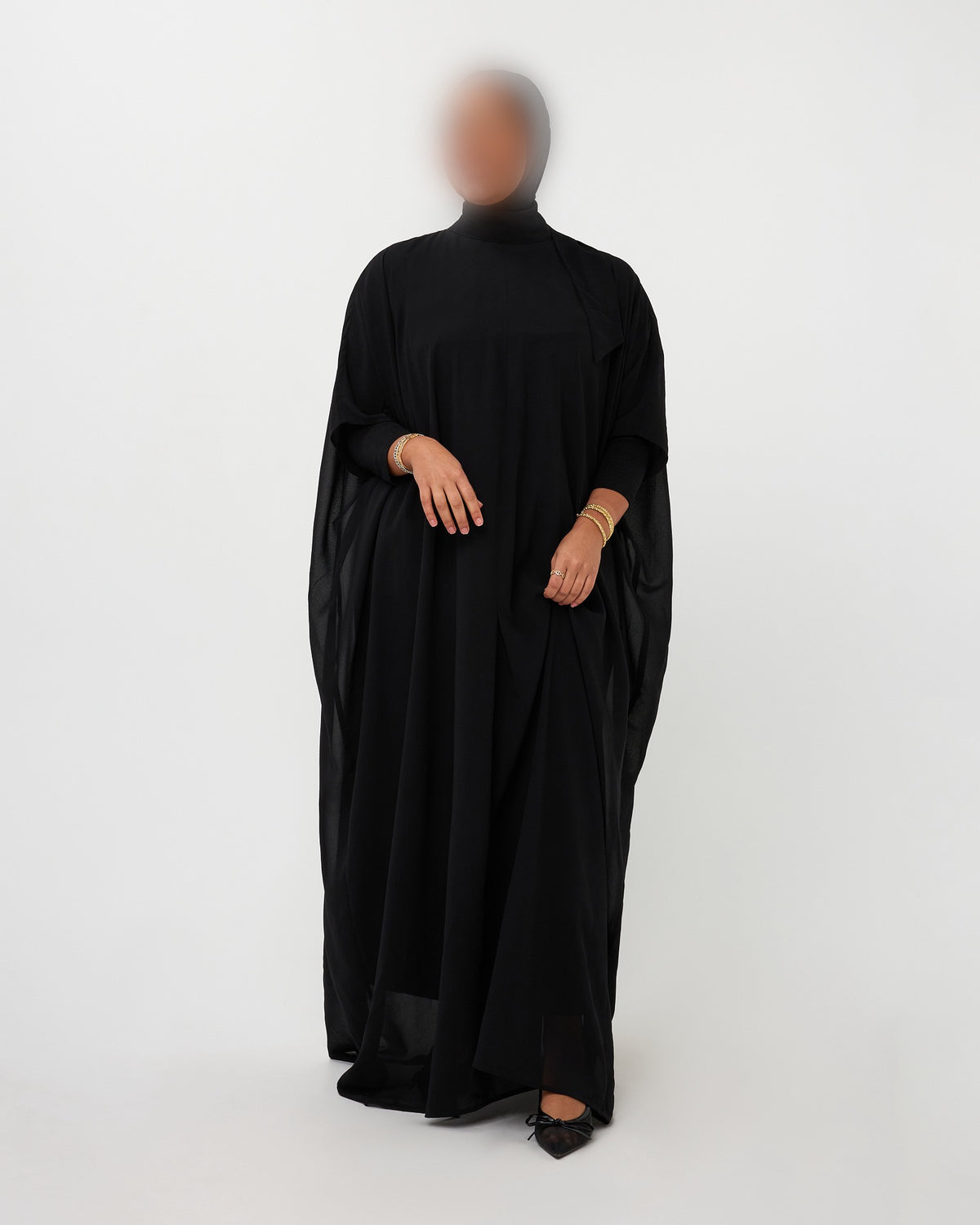 CAPEDRESS CHIFFON BLACK