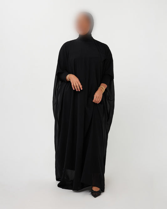 CAPEDRESS CHIFFON BLACK