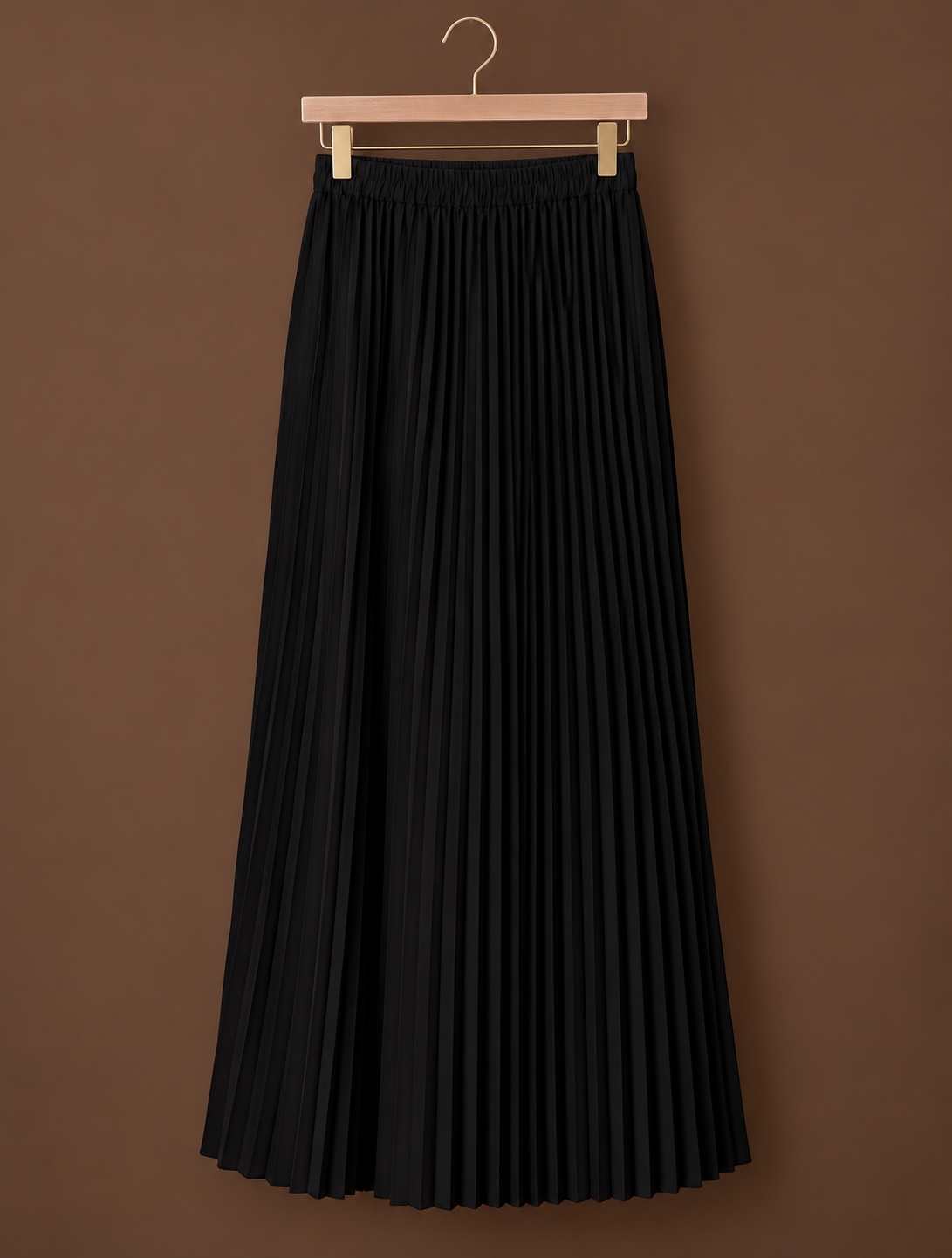 PLISSE SKIRT BLACK