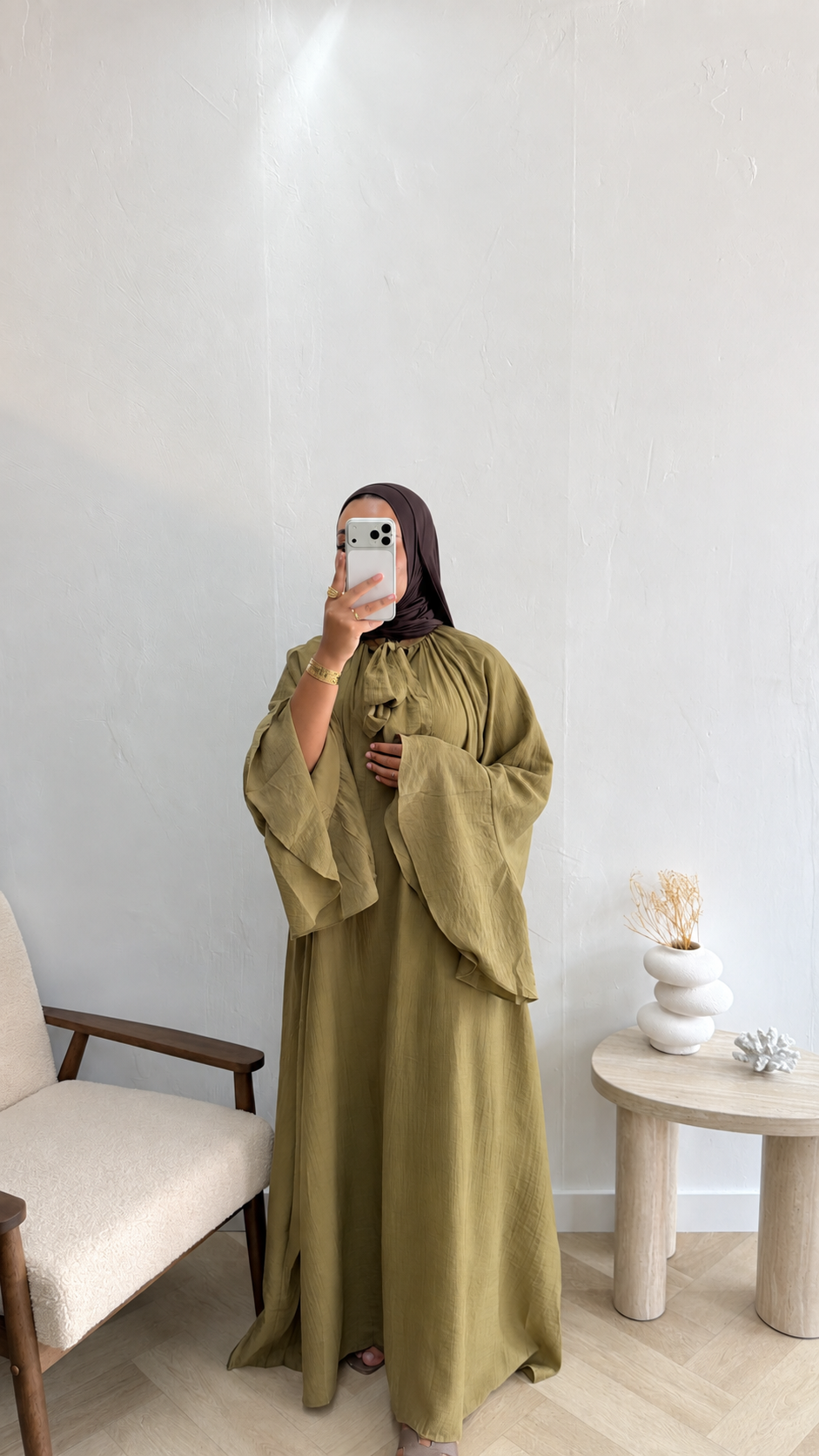 RUFFLE DRESS LIMEGREEN
