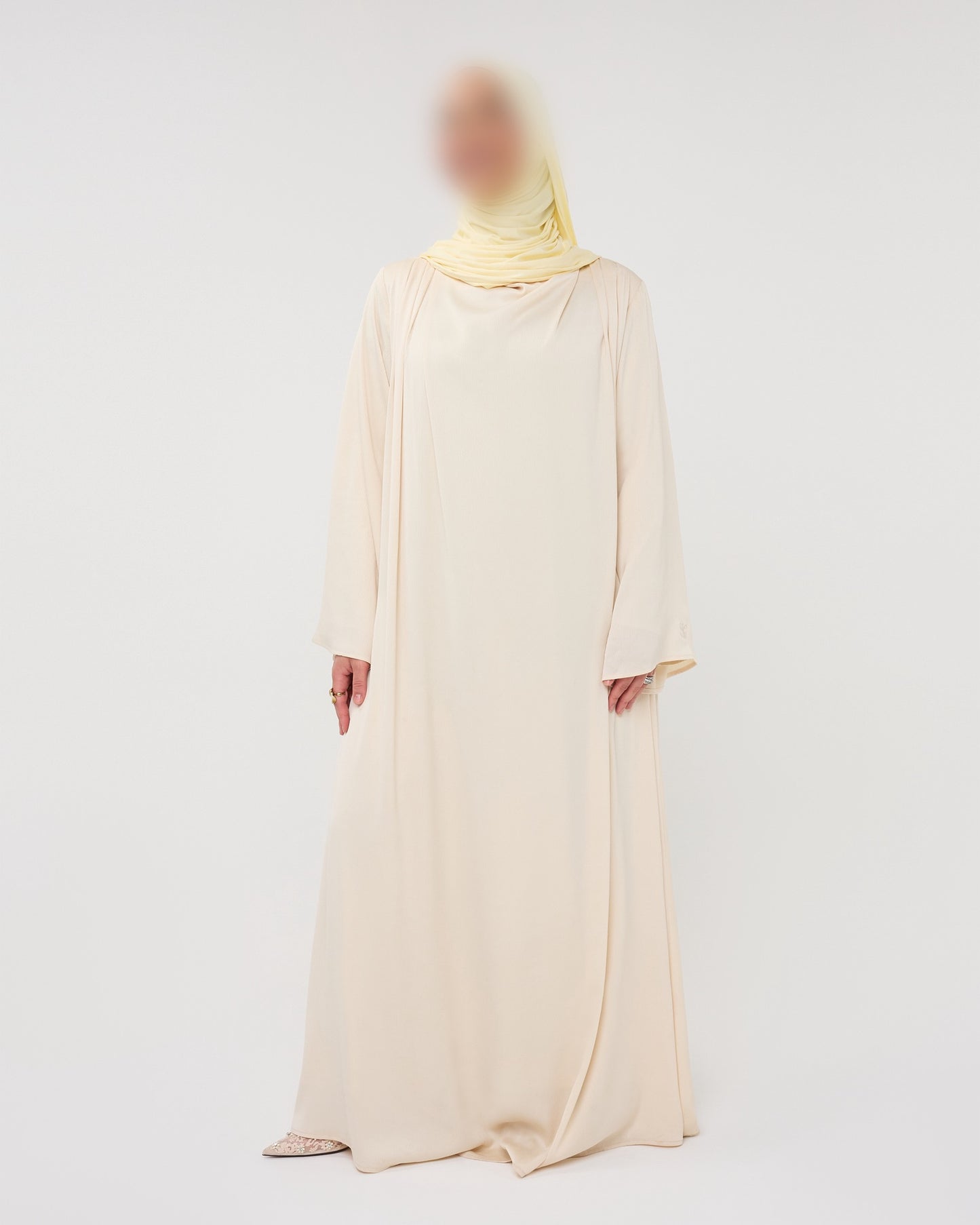 SILKY DRESS CREAMYELLOW