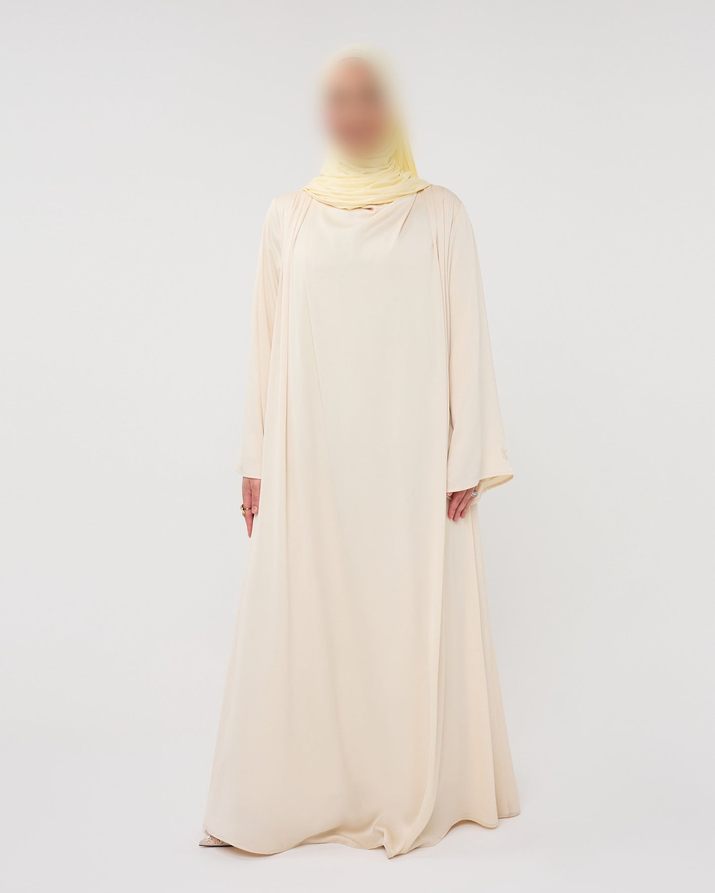 SILKY DRESS CREAMYELLOW