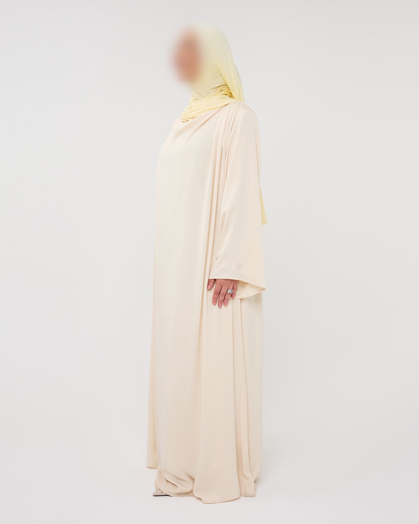 SILKY DRESS CREAMYELLOW