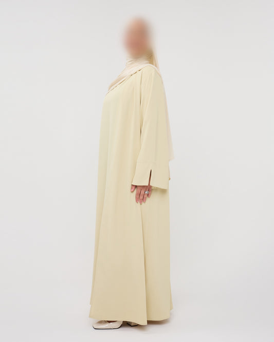KIMONO WITH SPLIT MOSSYELLOW