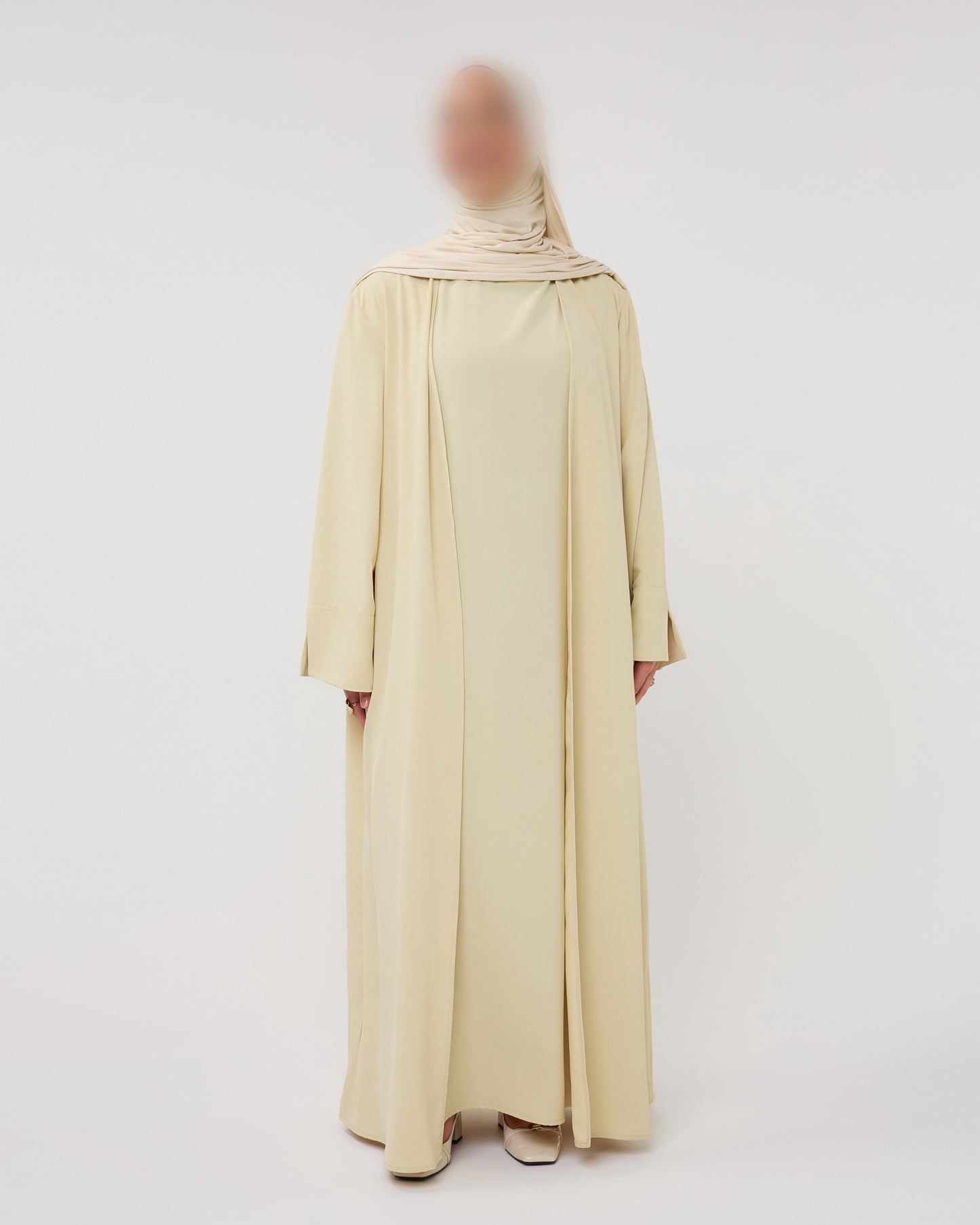 KIMONO WITH SPLIT MOSSYELLOW