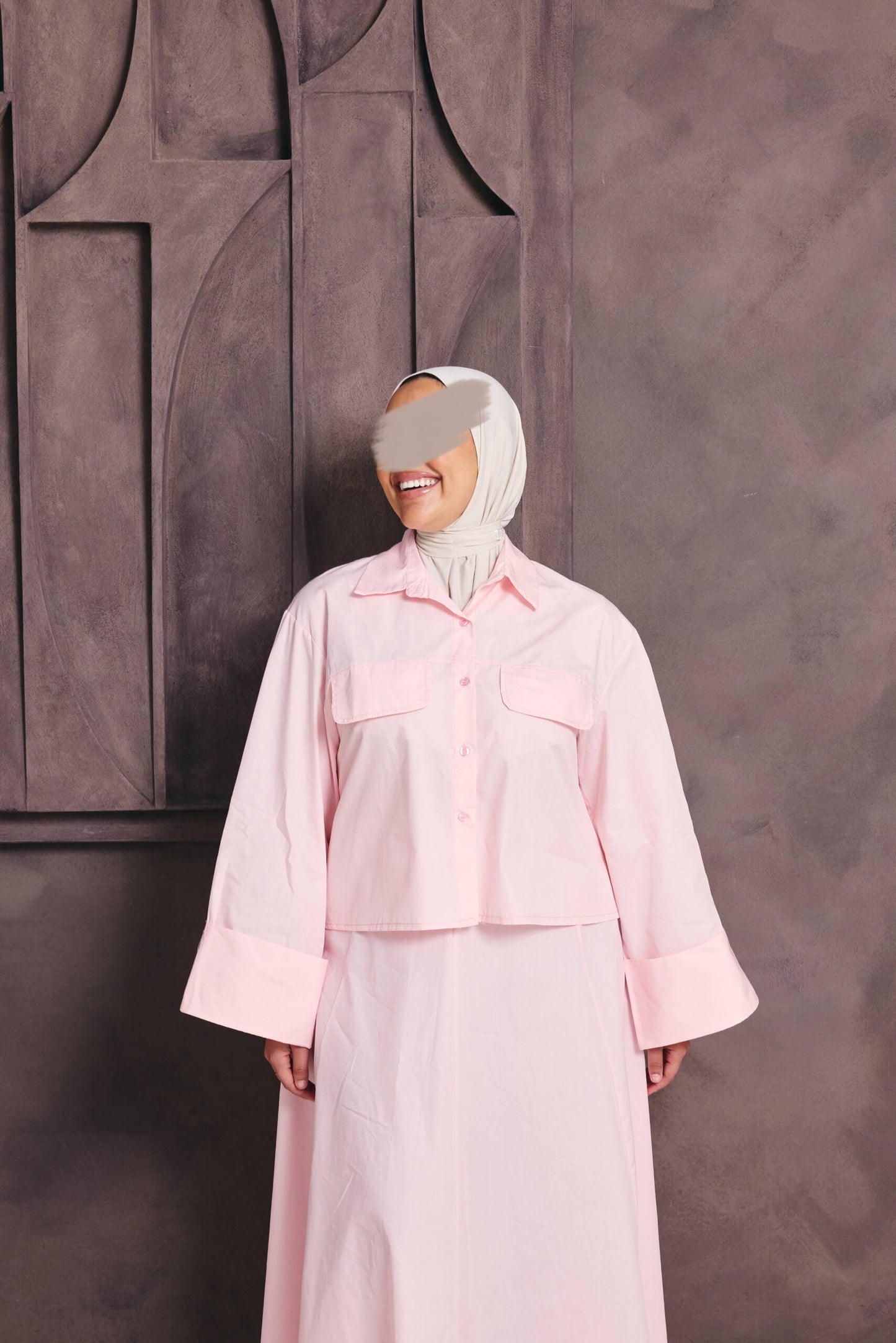 COTTON SKIRT SET PINK