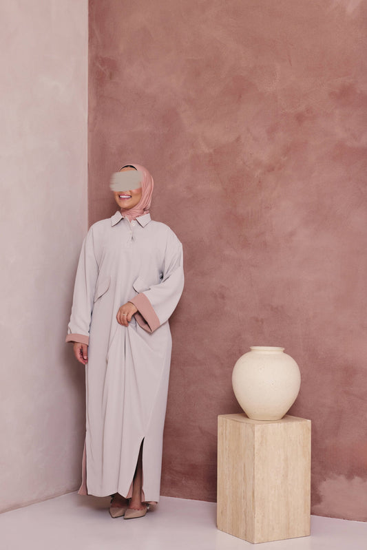 DOUBLE LINED DRESS PEACH