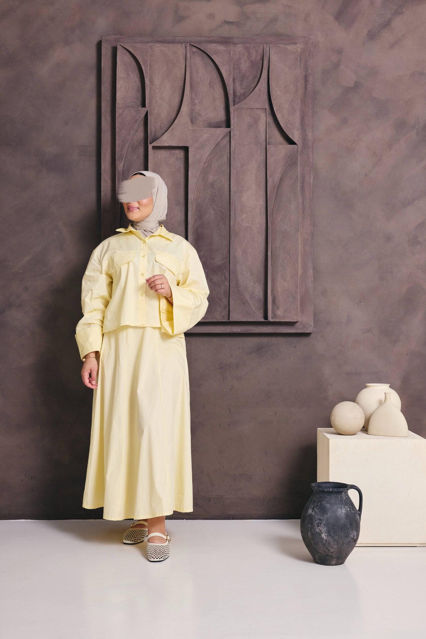 COTTON SKIRT SET YELLOW