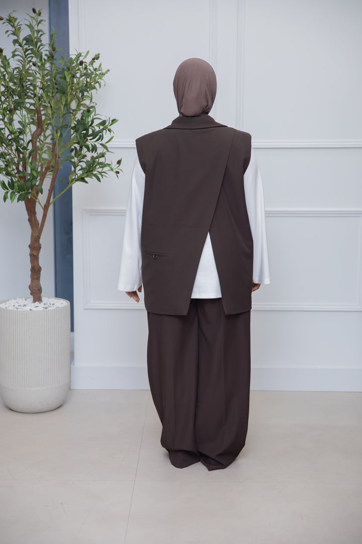 GILET DARKBROWN
