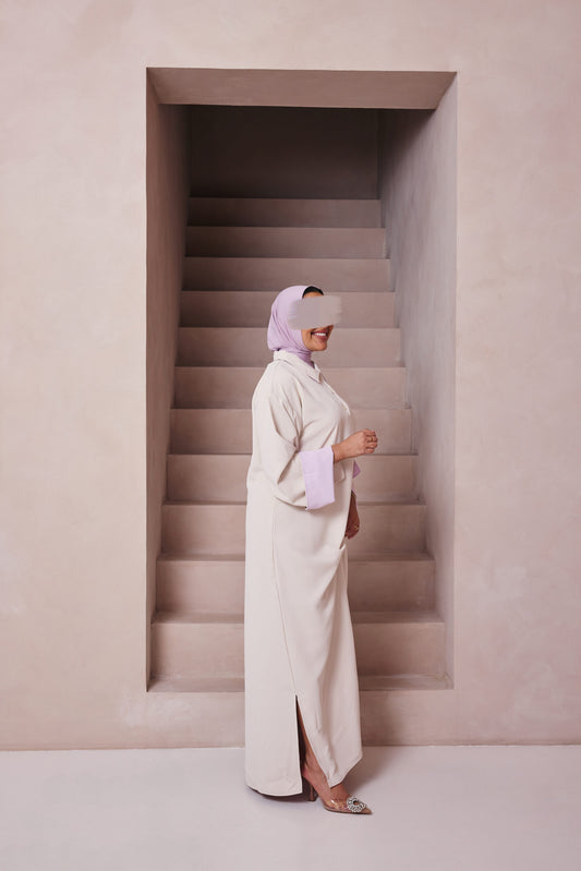 DOUBLE LINED DRESS LILAC